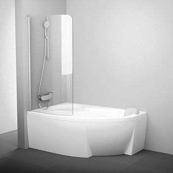 Шторка для ванны CVSK1 ROSA 140/150 L блестящая+транспарент Ravak в #REGION_NAME_DECLINE_PP#