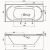 Jika Ecliptica Акриловая прямоугольная ванна 180х80, с монтажным комплектом и сифоном в Краснодаре