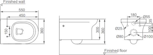 Унитаз подвесной STWORKI Хаммель HDC520WH с микролифтом в Краснодаре